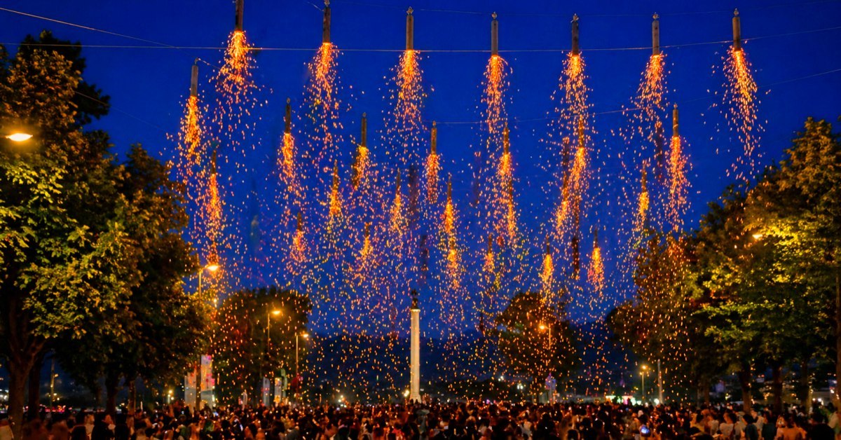 이걸 사람이 직접 만들었다고?… 1만 개 불꽃이 비처럼 쏟아지는 '역대급' 축제