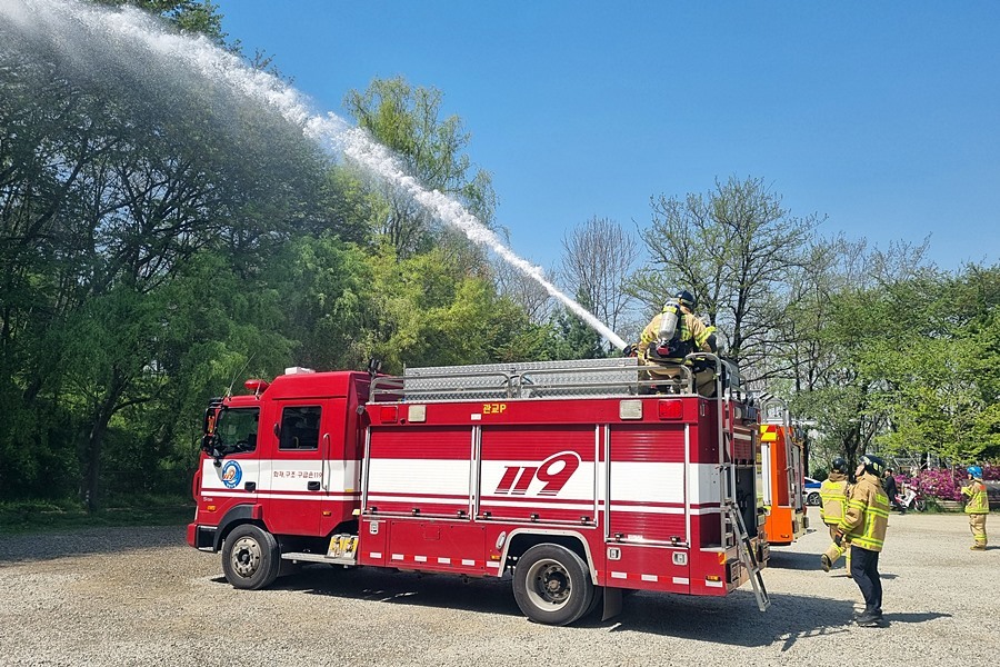 옹진군, 민·관·군 합동 '실전형 산불 진압 훈련' 실시