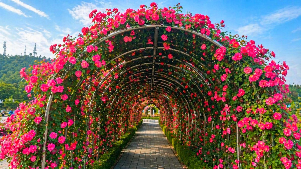 삼척장미공원. 기사 내용 토대로 AI툴 활용해 제작한 자료사진.
