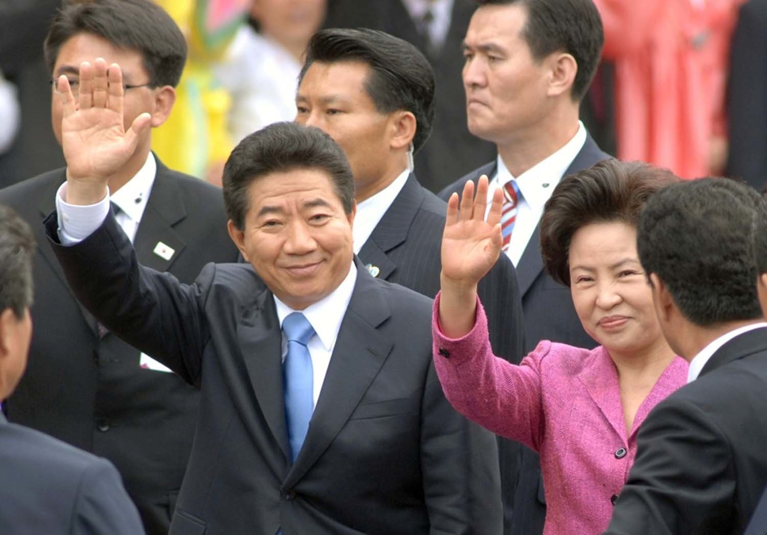 노무현 전 대통령 부부. / 연합뉴스