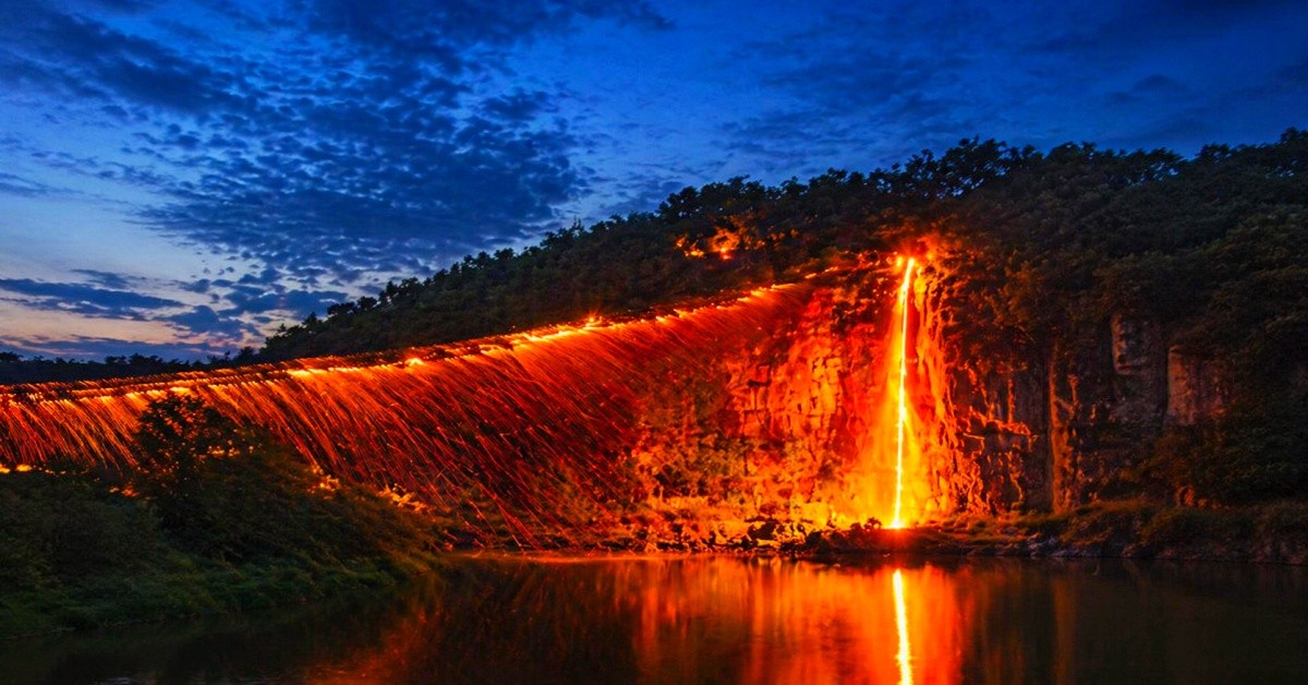 안동 하회 선유 줄불놀이. 기사 내용 토대로 AI툴 활용해 제작한 자료사진.