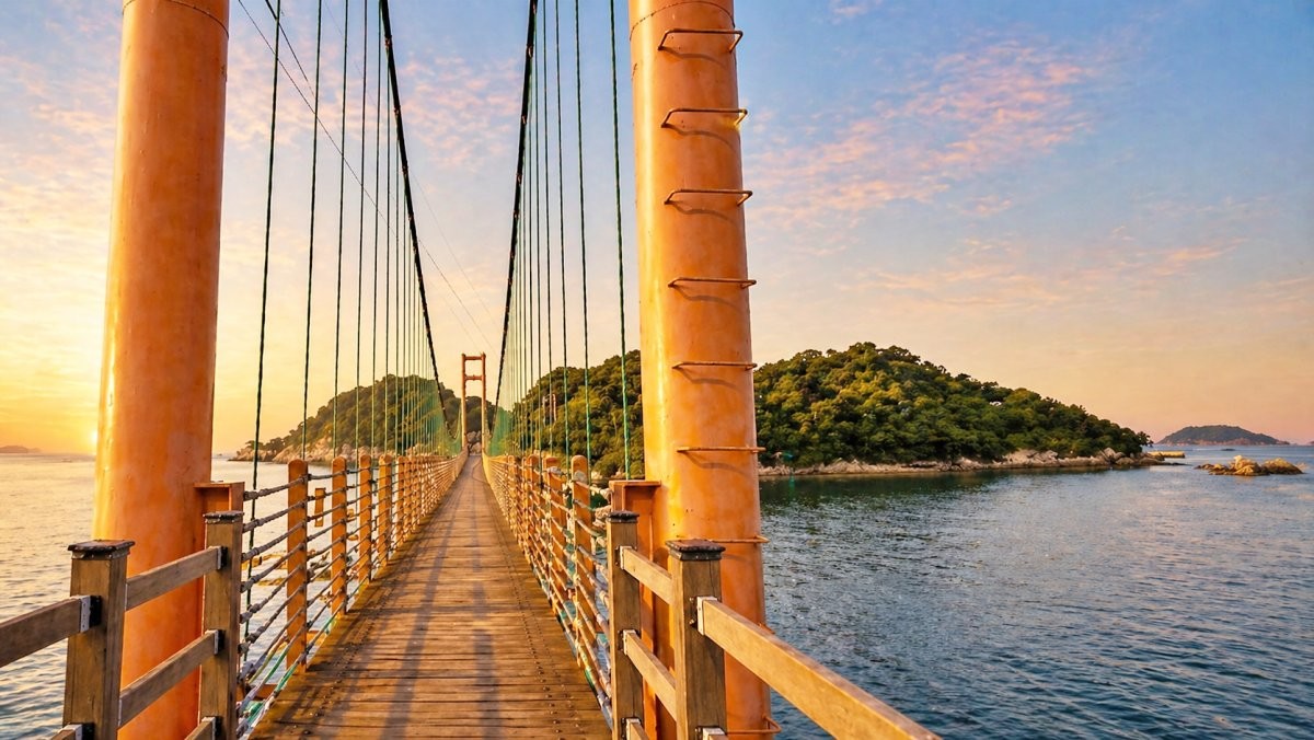 만지도-연대도 출렁다리. 기사 이해를 돕기 위해 AI로 제작한 자료 이미지로, 실제 모습과 다소 차이가 있을 수 있습니다.