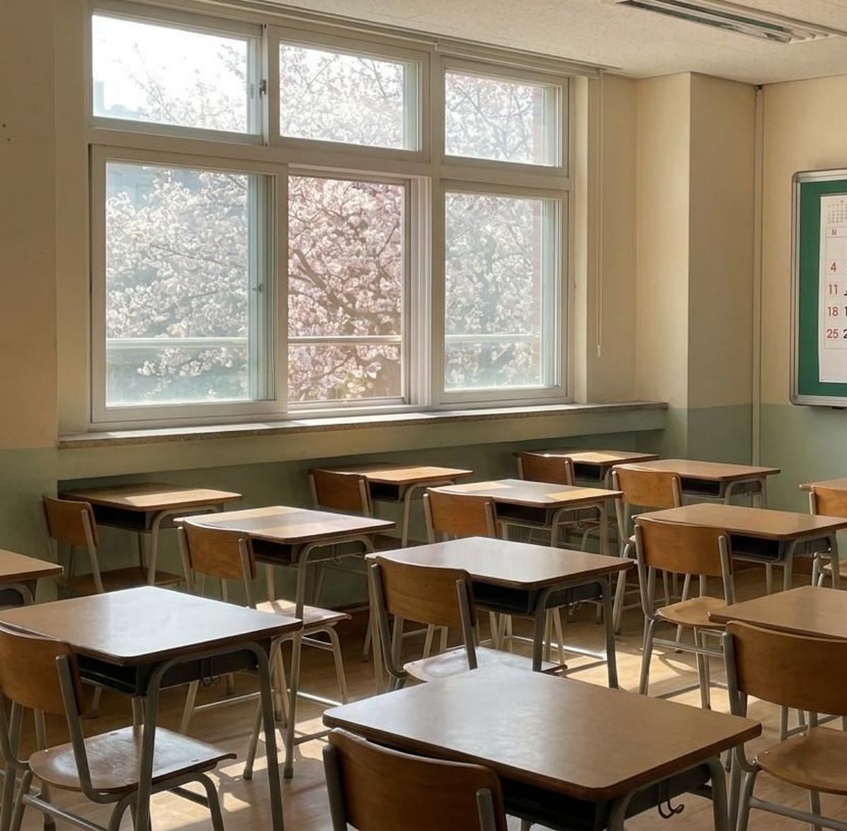적막하고 쓸쓸한 분위기의 교실. 기사 내용 토대로 AI툴 활용해 제작한 자료사진.