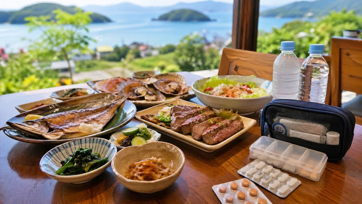 여행지 식탁. 기사 이해를 돕기 위해 AI로 제작한 자료 이미지.