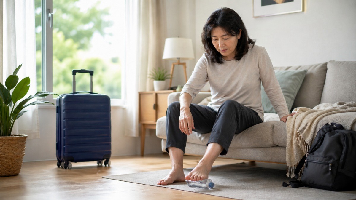 발의 피로를 풀고 있다. 기사 이해를 돕기 위해 AI로 제작한 자료 이미지.