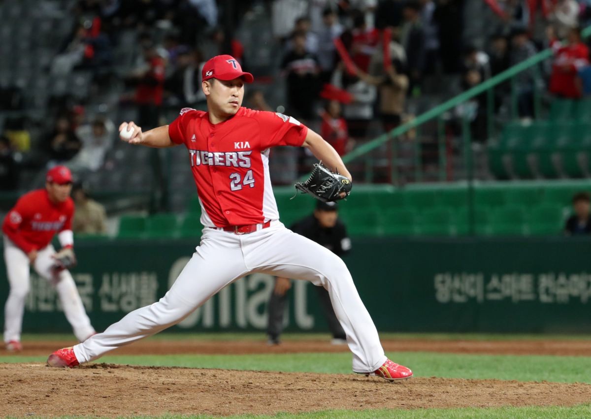 윤석민 현역 당시 마운드에서의 모습. / 뉴스1