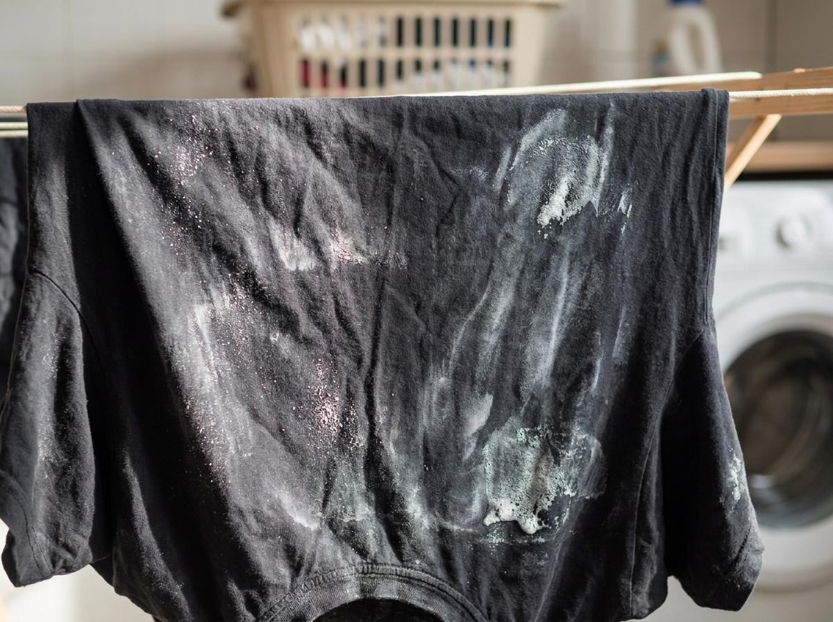 세제 잔여물이 남은 옷. 기사 이해를 돕기 위해 AI로 제작한 자료 이미지.