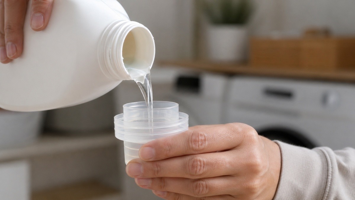 세제 계량. 기사 이해를 돕기 위해 AI로 제작한 자료 이미지.