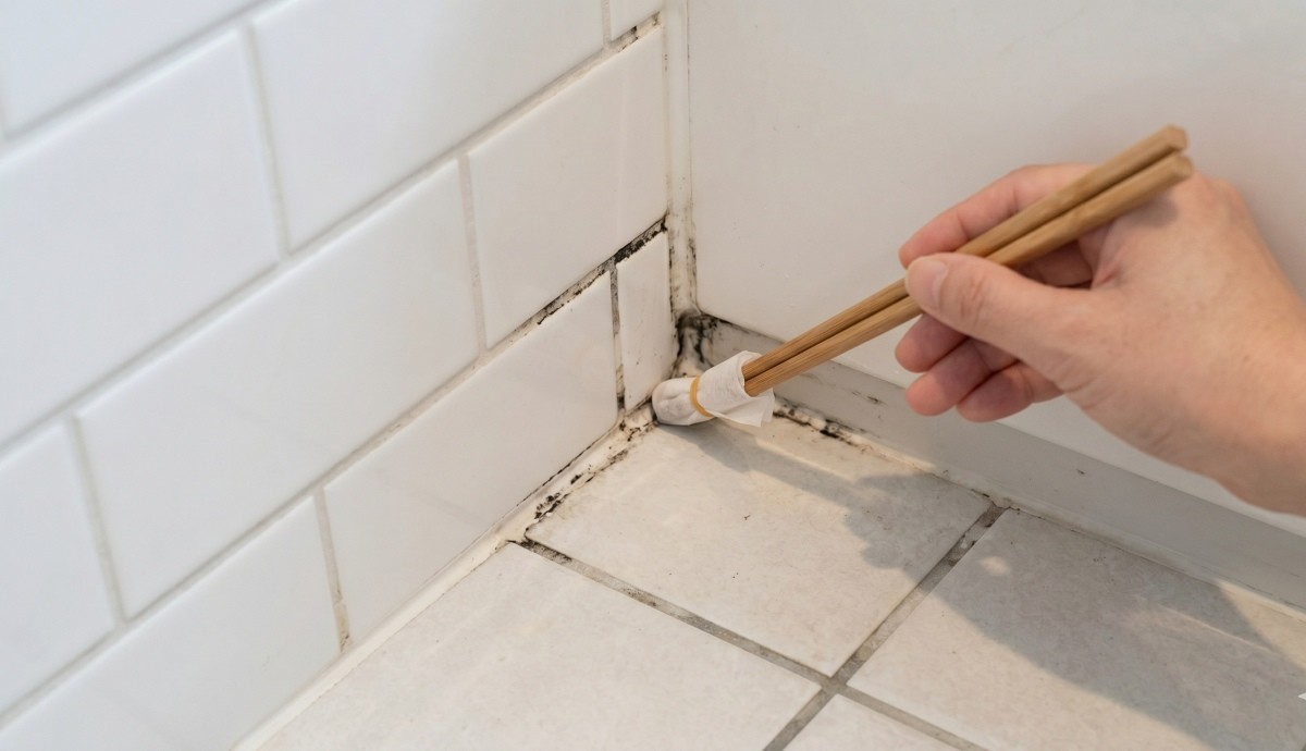 타일 줄눈 곰팡이 제거. 기사 이해를 돕기 위해 AI로 제작한 자료 이미지.