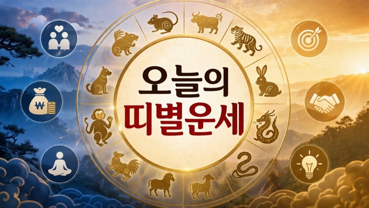 오늘의 띠별운세. 내용 이해를 돕기 위해 AI로 생성한 이미지.