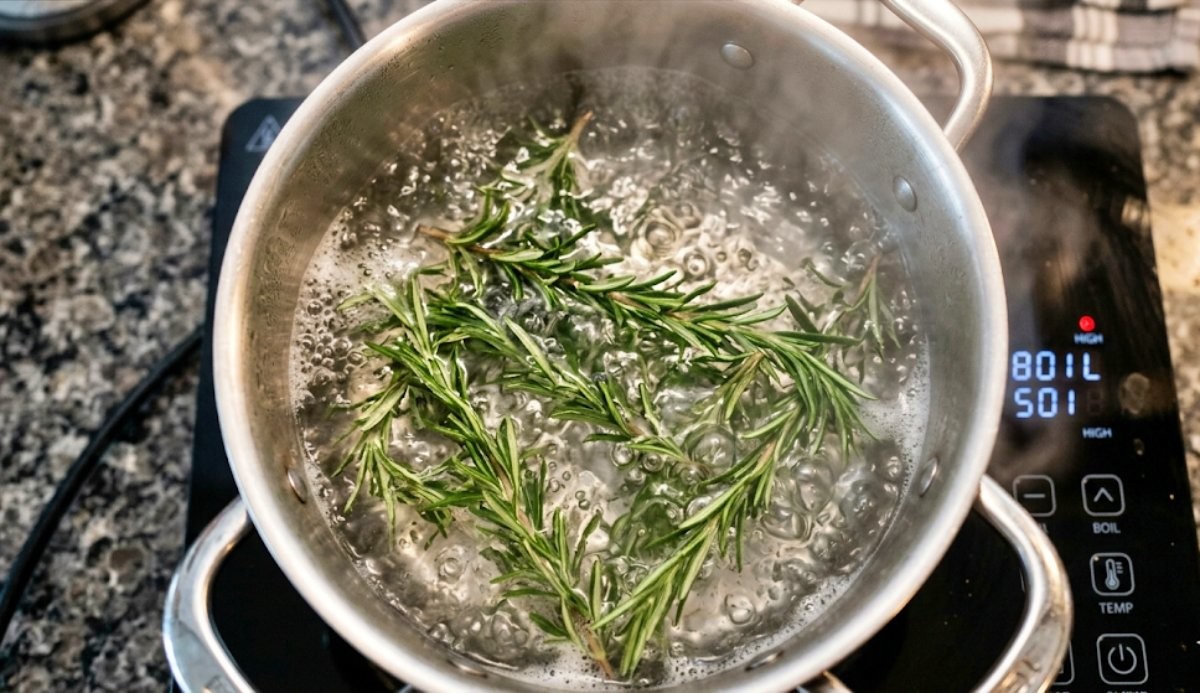 로즈메리를 이용한 냄새 제거. 기사 이해를 돕기 위해 AI로 제작한 자료 이미지.