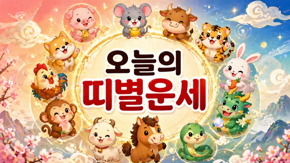 오늘의 띠별운세. 내용 이해를 돕기 위해 AI로 생성한 이미지.