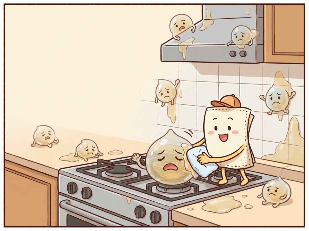 [삽화] 기름 막 제거. AI 제작.