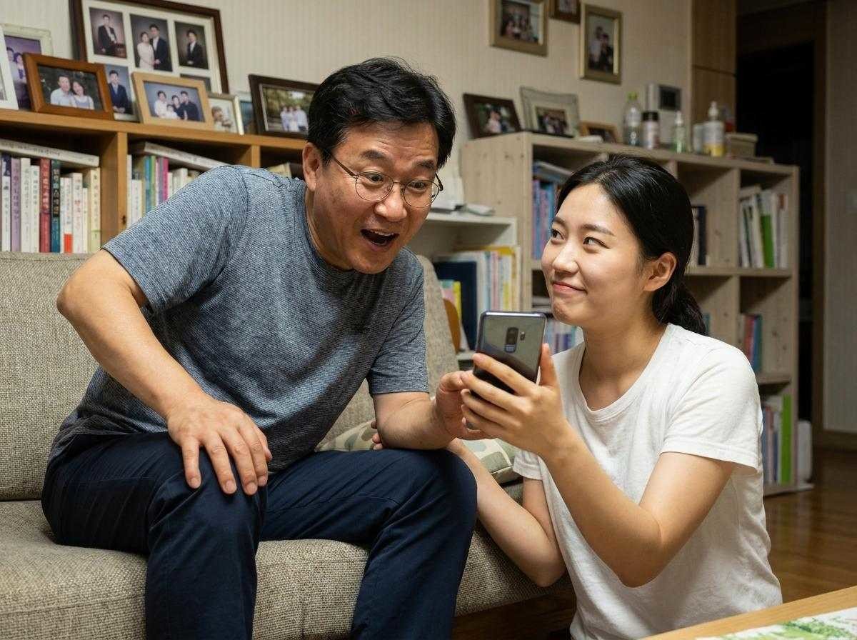 '셋로그'를 접하고 기발한(?) 생각을 떠올린 중년 남성. 기사 내용 토대로 AI툴 활용해 제작한 자료사진.