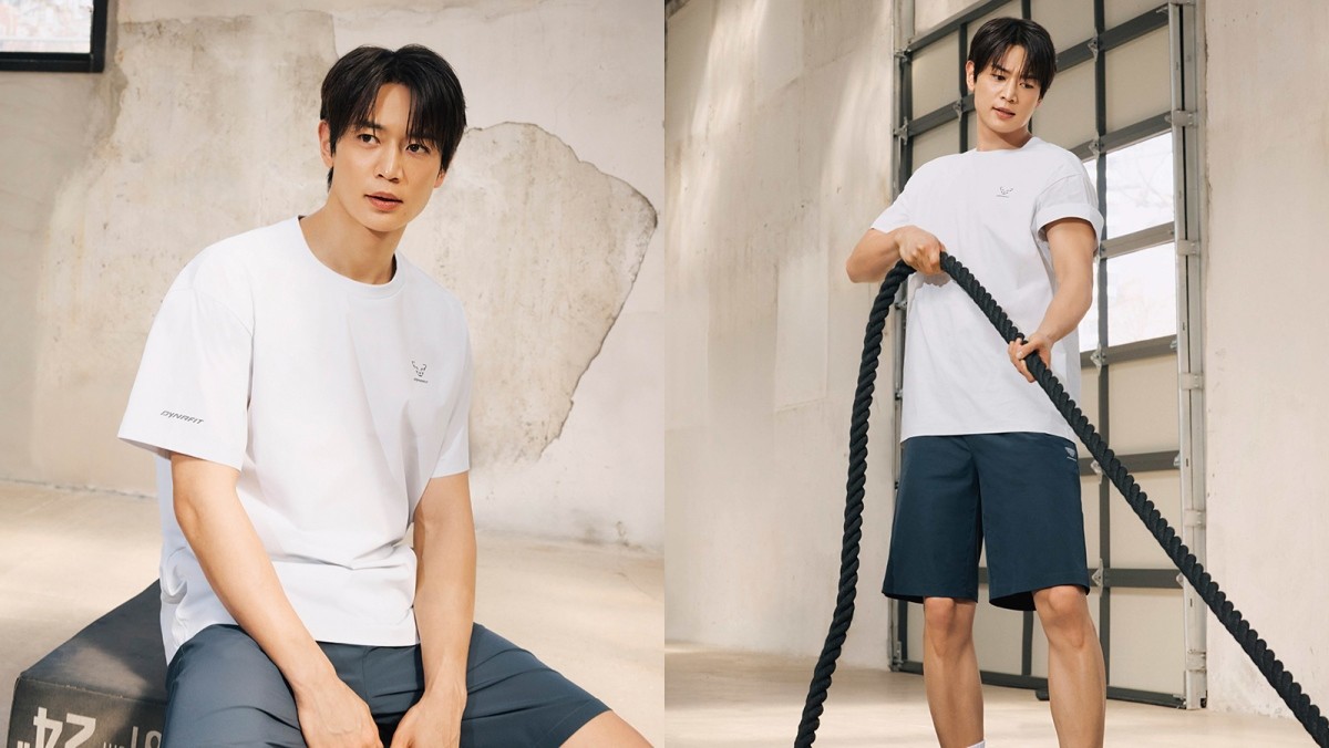 다이나핏 전속 모델 샤이니(SHINee) 민호가 착용한 ‘살얼음(ICE SKIN) 시리즈'. / 다이나핏 제공