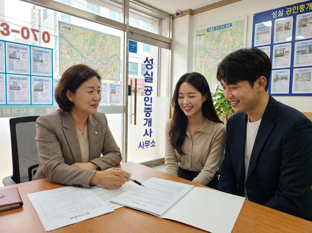 밝은 분위기의 부동산. 기사 내용 토대로 AI툴 활용해 제작한 자료사진.