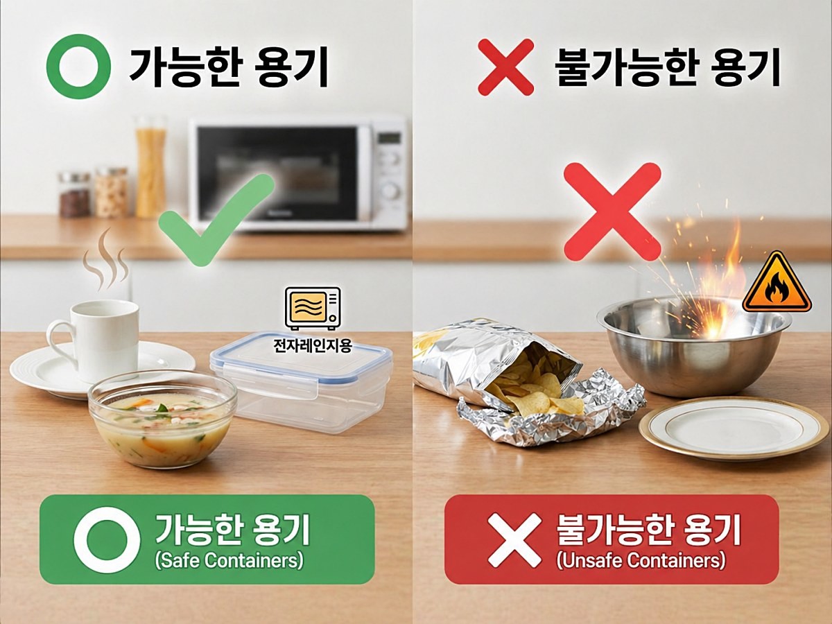 전자레인지 사용 가능 여부를 확인하는 것이 중요하다. 기사 이해를 돕기 위해 AI로 제작한 자료 이미지.