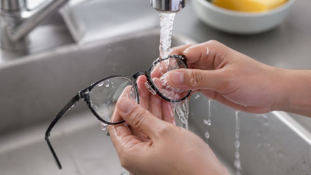 안경 세척. 기사 이해를 돕기 위해 AI로 제작한 자료 이미지.