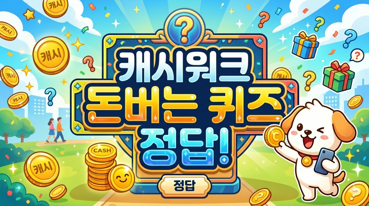 지금 바로 확인 가능…'캐시워크 돈버는 퀴즈' 4월 30일 정답은 바로