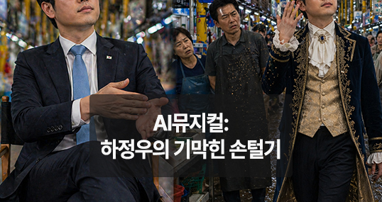 [뉴씨네마] AI뮤지컬: 하정우의 기막힌 손털기