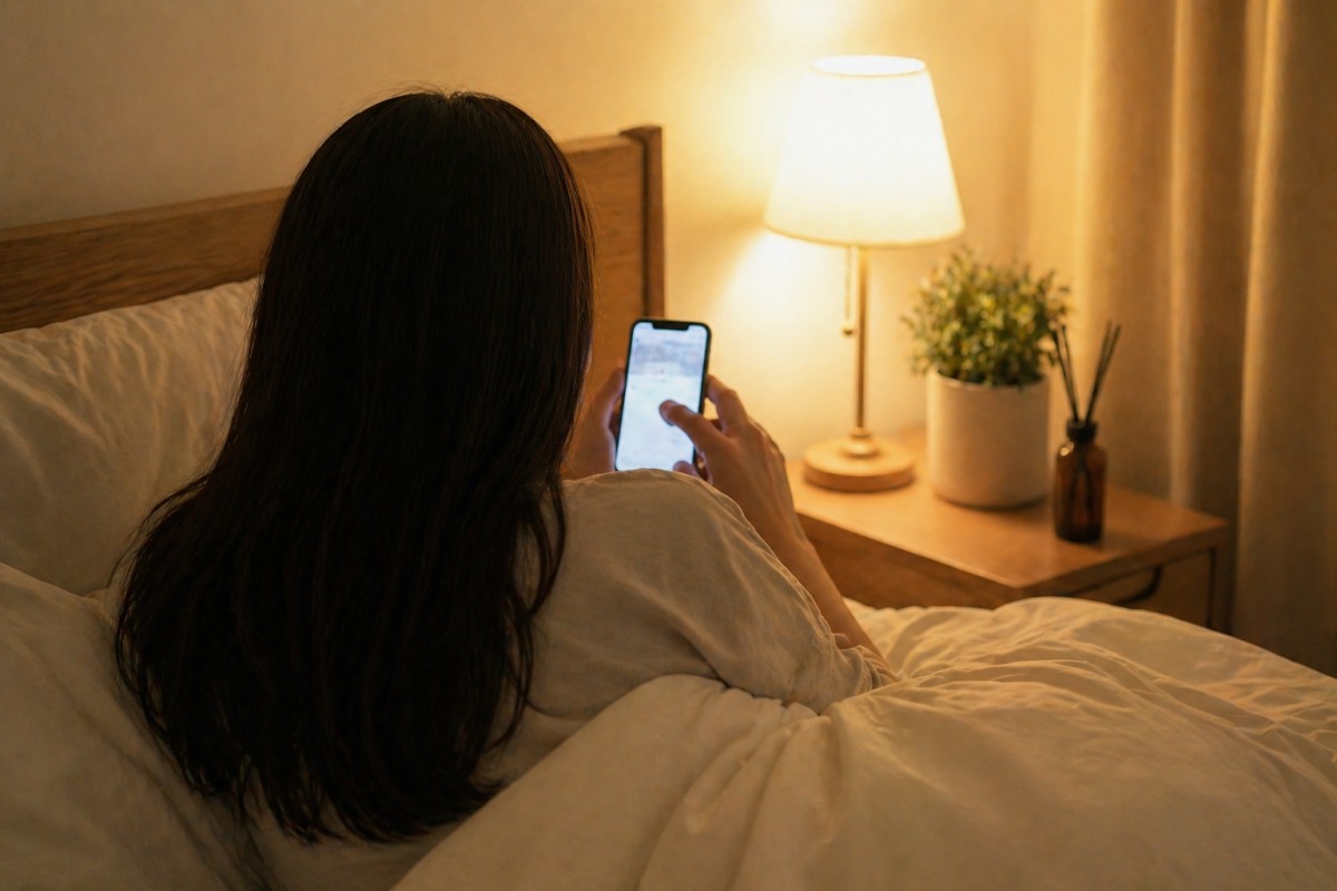 핸드폰을 활용하고 있는 모습 / 기사 내용을 바탕으로 제작한 AI 이미지