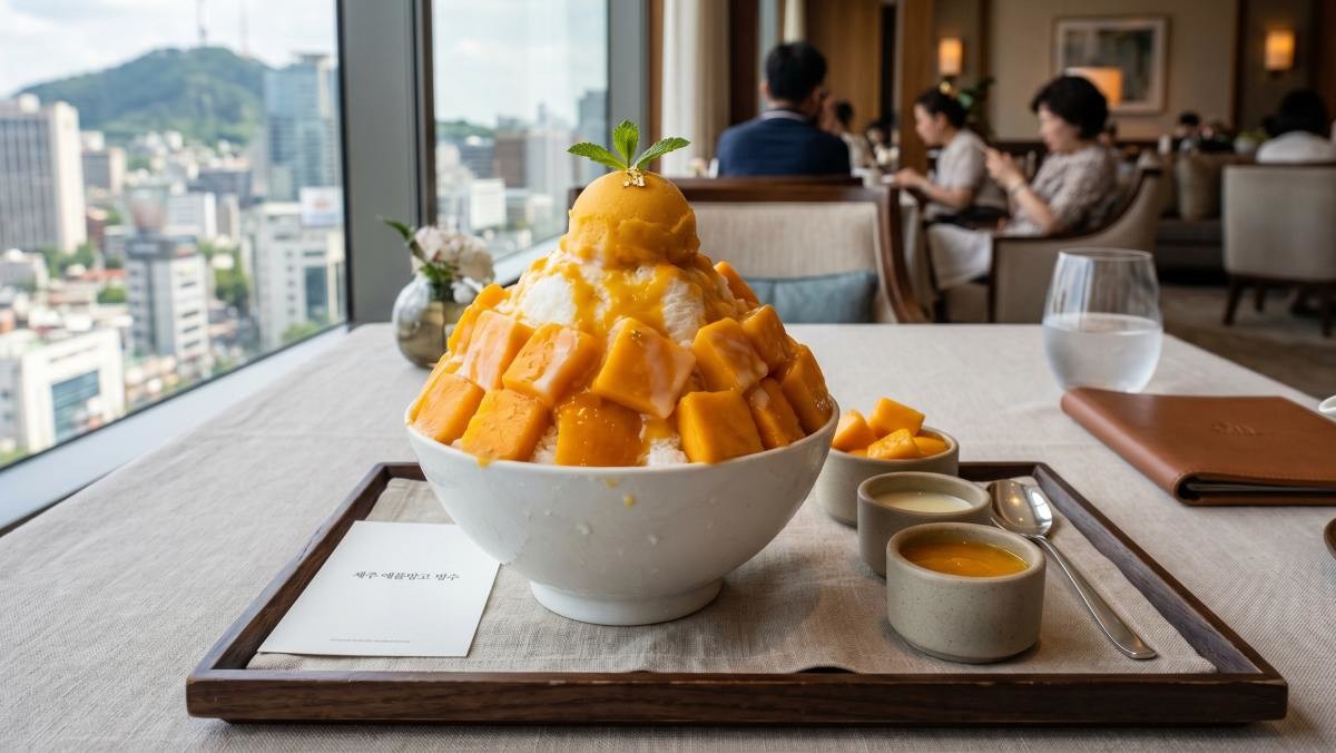 애플망고 빙수 (AI로 제작)