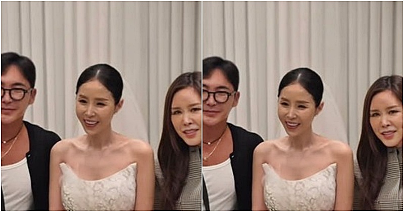 “치마가...” 하객들 모두 입 쩍 벌어지게 만든 신지 '웨딩드레스' (사진 7장)