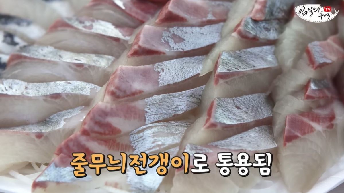 줄무늬 전갱이회. / 유튜브 '입질의추억TV jiminTV'