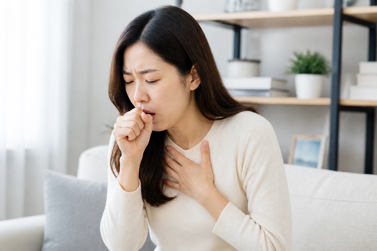 기사 이해를 돕기 위해 AI를 활용해 제작한 자료 사진. 실제 모습과 다소 차이가 있을 수 있다. 천식은 기관지에 만성적인 염증이 생기면서 기도가 좁아지고 외부 자극에 과민하게 반응하는 질환이다. 대표적인 증상으로는 반복적인 기침, 호흡 곤란, 가슴 답답함, 그리고 숨을 쉴 때 나는 쌕쌕거리는 천명음이 있다. 특히 밤이나 새벽에 증상이 심해지는 경향이 있으며 운동 후 또는 찬 공기를 들이마셨을 때 갑작스럽게 증상이 악화되기도 한다. 이런 특징 때문에 감기나 단순한 알레르기와 혼동하기 쉽지만 증상이 반복되고 특정 환경에서 악화된다면 천식을 의심해 볼 필요가 있다.