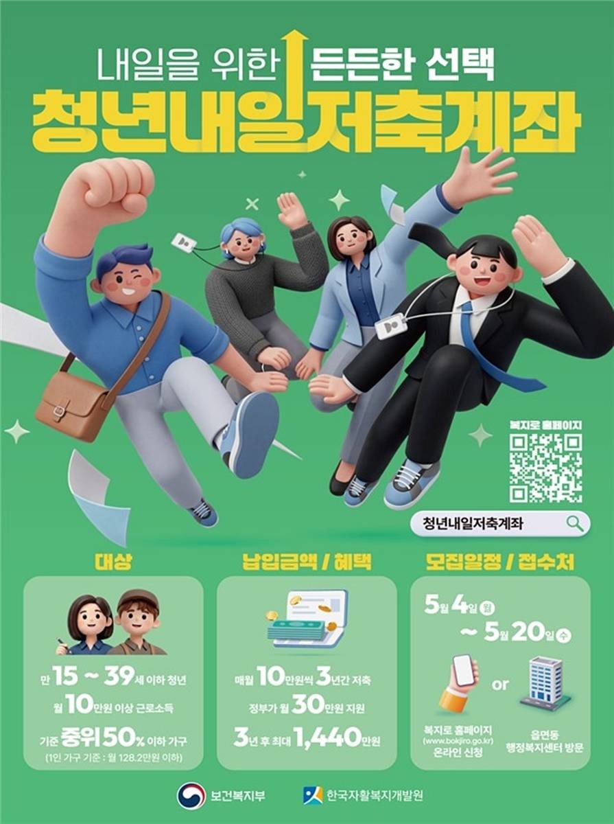 청년내일저축계좌 신규 모집 / 보건복지부 제공, 연합뉴스