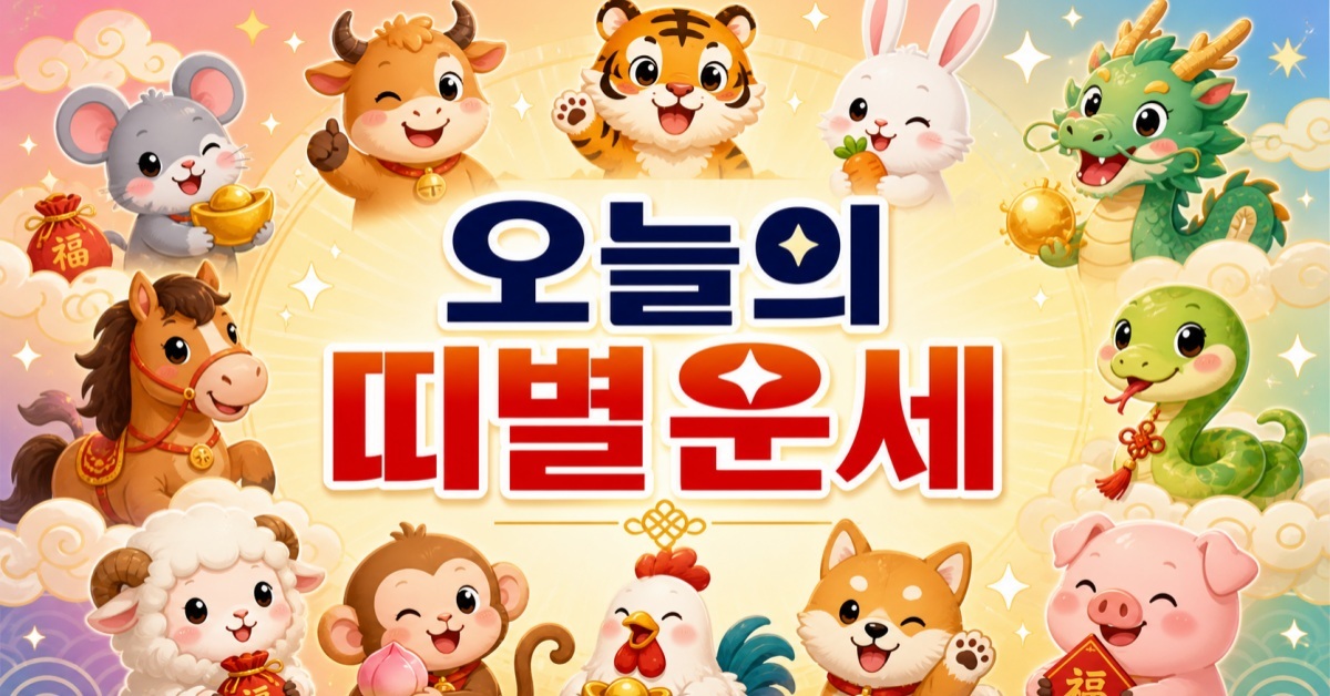 5월 15일 12지지 운세, 쥐띠·토끼띠는 휴식 강조… 뱀띠는 건강 주의