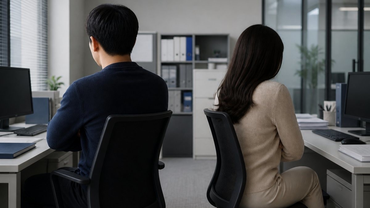 다툰 두 사람 / 기사 내용을 바탕으로 제작한 AI 이미지