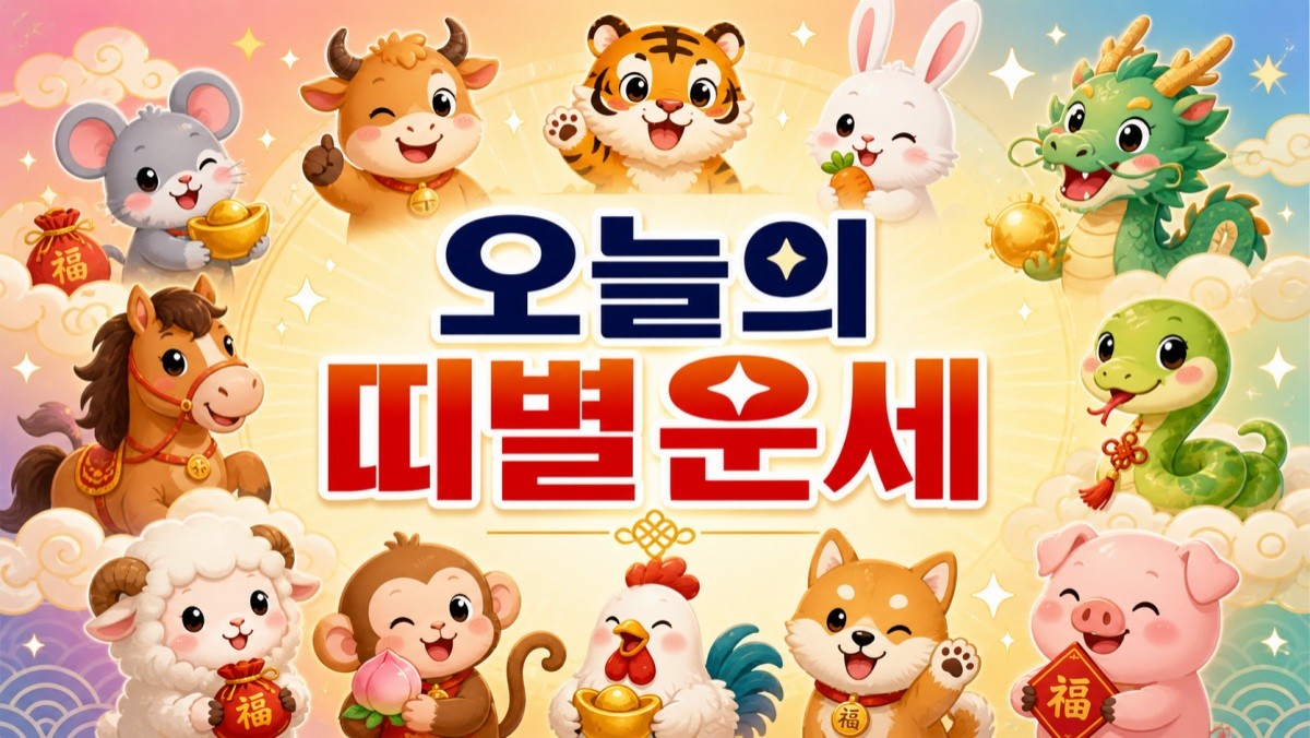 오늘의 띠별운세. 내용 이해를 돕기 위해 AI로 생성한 이미지.