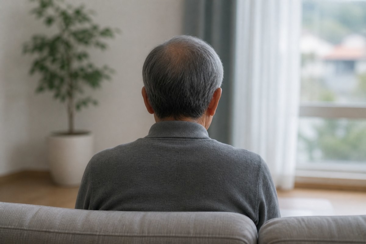 노인의 뒷모습 / 기사 내용을 바탕으로 제작한 AI 이미지