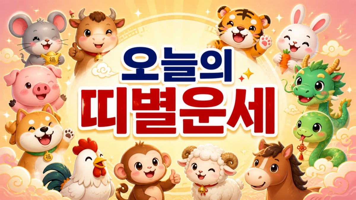 오늘의 띠별운세. (AI로 제작된 이미지)