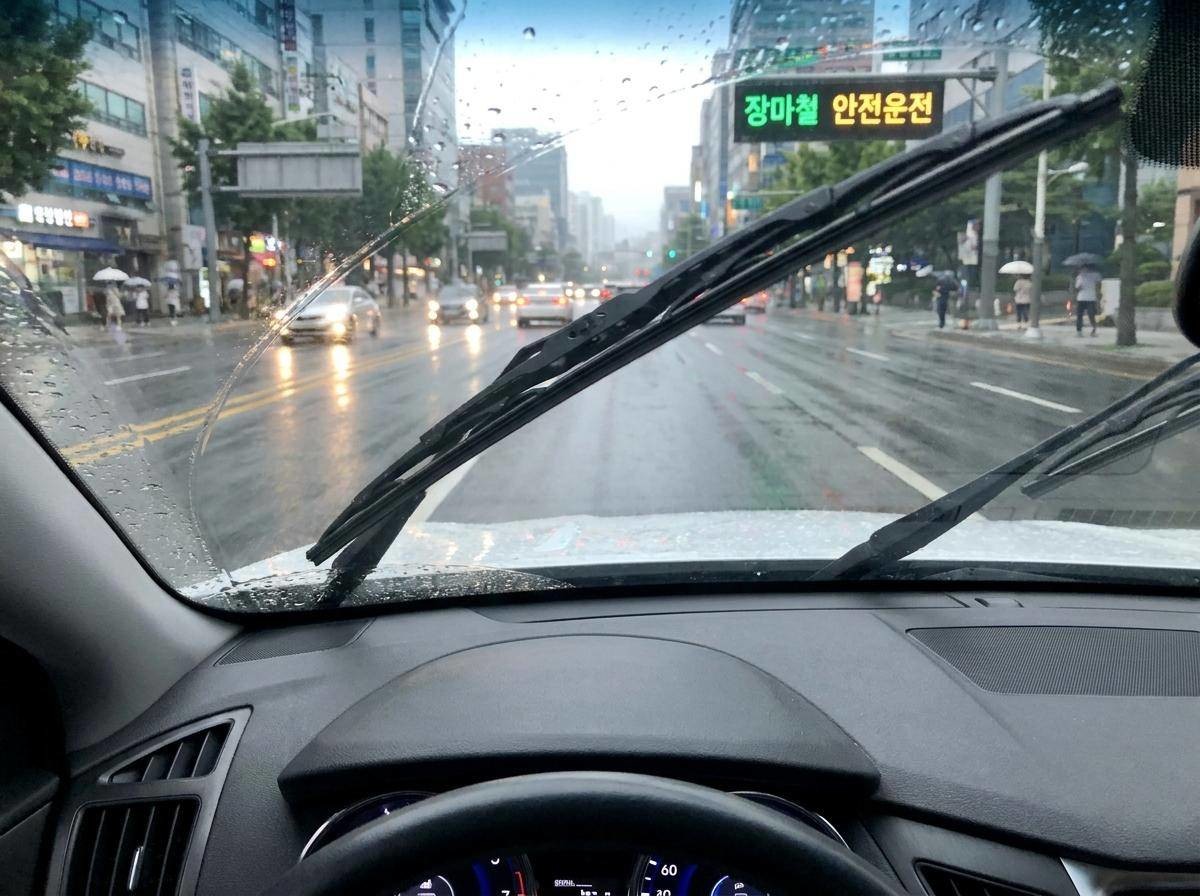 자동차 와이퍼. 기사 내용 토대로 AI툴 활용해 제작한 자료사진.