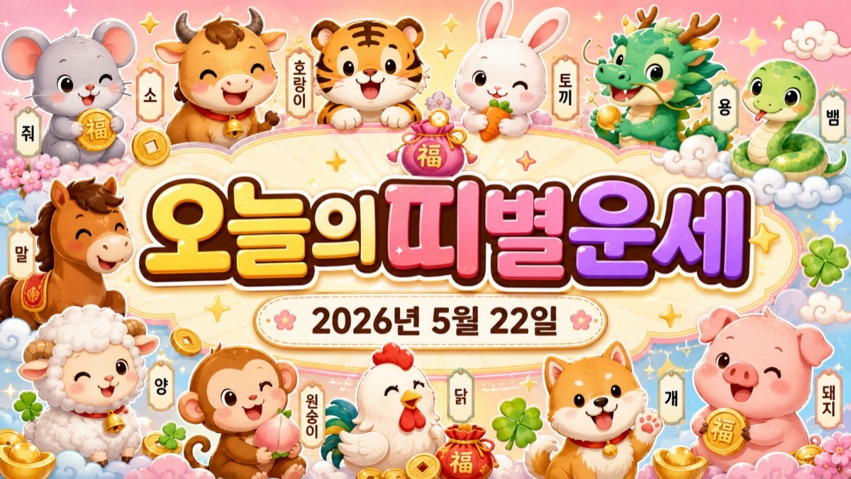 오늘의 띠별운세. (AI로 제작)
