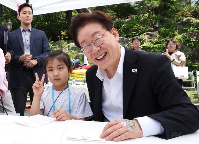 어린이날 행사에 참석한 이재명 대통령 / 뉴스1