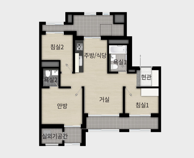 55형 평면도 / 삼성물산