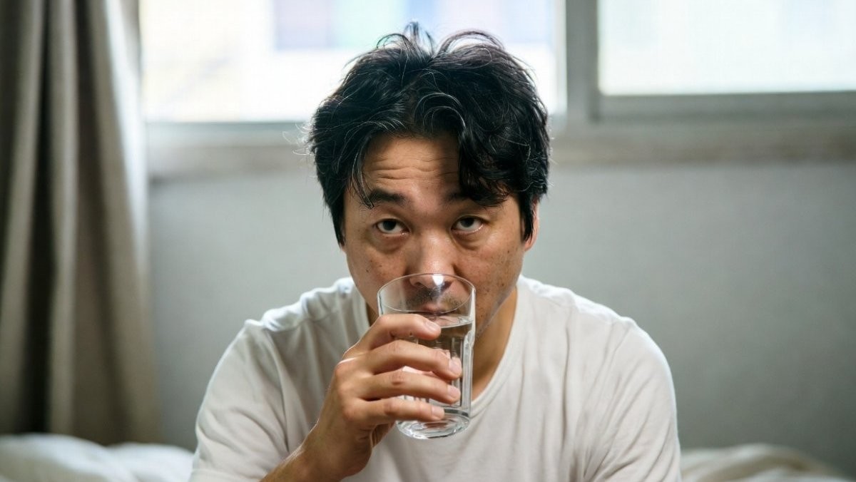 미지근한 물 한 잔, 가장 기본이자 가장 강력한 출발. 기사 내용 토대로 AI툴 활용해 제작한 자료사진.