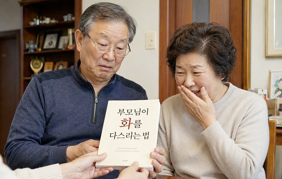 어버이날에 책 선물을 받고 당황하는 부모님 모습. 기사 이해를 돕기 위해 AI를 활용해 제작한 자료 사진. 책은 자녀의 의도와 달리 부모님에게 평가받는 느낌을 줄 수 있다는 것이다. 어버이날은 부모님께 감사와 사랑을 전하는 날이지, 부모님의 생활 방식이나 태도를 바꾸도록 권하는 날이 아니다. 그런데 책 선물은 내용에 따라 부모님에게 은근한 지시나 조언처럼 느껴질 가능성이 있다. 이런 점에서 책은 어버이날 선물로 조심해야 할 품목이 된다.