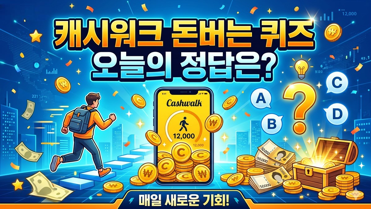 캐시워크 돈버는 퀴즈 이미지 / AI 생성 이미지