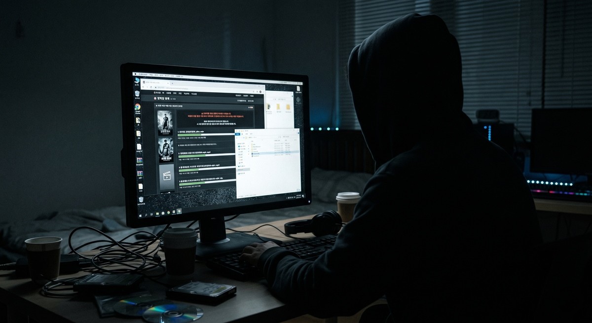 기사 이해를 돕기 위한 불법 콘텐츠 유통 사이트 자료 이미지 / AI 생성 이미지