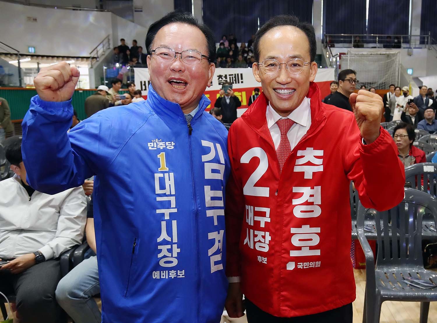 급속하게 뭉치는 보수... 김부겸 40% vs 추경호 41%