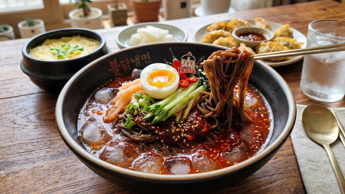 불닭 냉면 (AI로 제작)