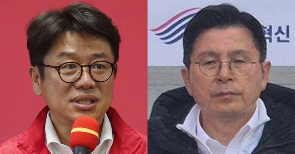 경기 평택을 국회의원 재선거 출마자인 유의동(왼쪽) 국민의힘 후보와 황교안 자유와혁신 후보. / 두 사람 페이스북