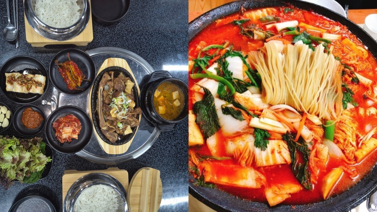 윤가네고기창고 가마솥 점심특선(왼쪽), 청령포닭갈비 물닭갈비(오른쪽) / 네이버 리뷰 업체 등록 사진 캡처