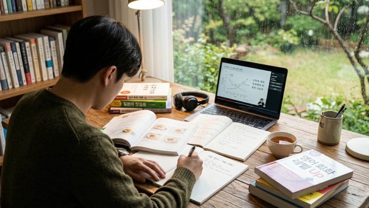 공부하는 모습 / 기사 내용을 바탕으로 제작한 AI 이미지