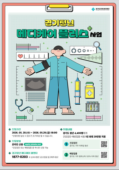 20만원 아끼는 법…경기도 청년이면 MRI·가다실 비용 현금 지원?
