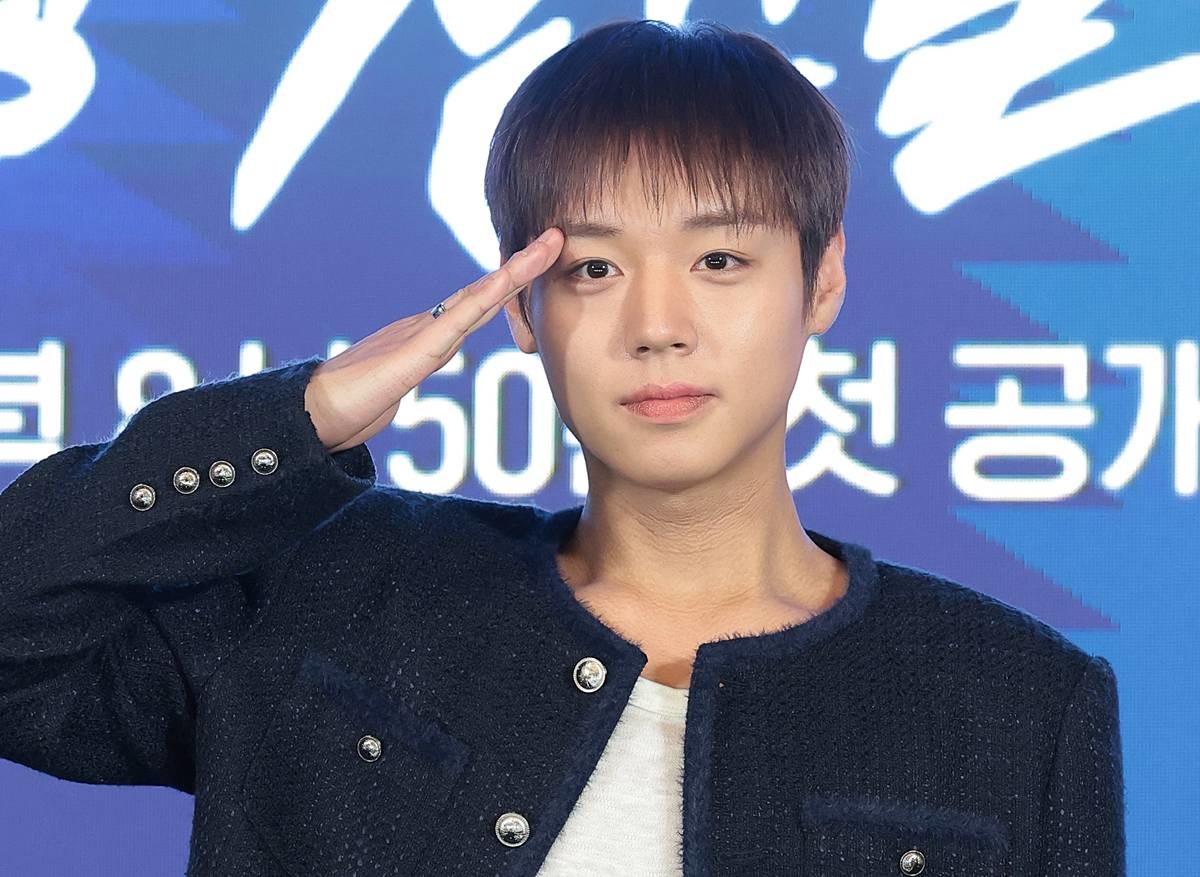 배우 박지훈이 지난 6일 오후 서울 광진구 풀만 앰배서더 서울에서 열린 티빙 오리지널 ‘취사병 전설이 되다’(극본 최룡/연출 조남형) 제작발표회에 참석해 포즈를 취하고 있다 / 뉴스1